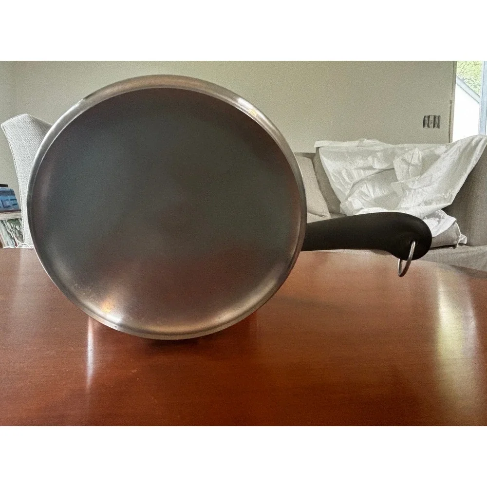 Vintage 1981 Revere Ware Saucepan 2 Qt Silver Copper Bottom 1801 Lid USA Made